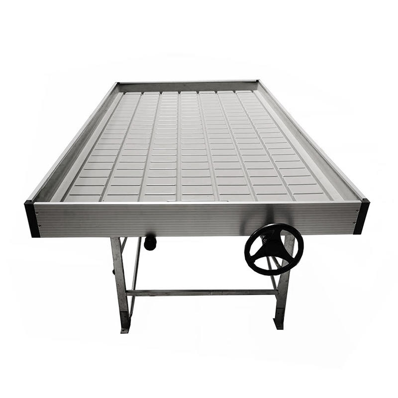 4x8 ft Ebb and Flow Hydroponic Seed Bed Rolling Bench Rolling Tables for Plant Nursery Growing