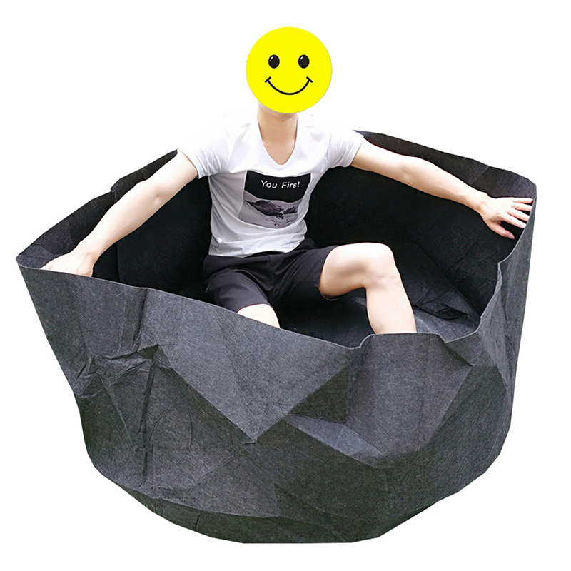 100/200/300/400 Gallon Big Size Felt Round Grow Bag Planting Vegetable Tree Bag Garden Fabric Pot for Black Tan Color