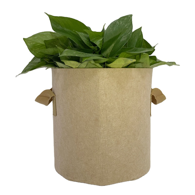 50 Gallons Round Planting Container Grow Bags Breathable Felt Fabric Planter Pot for Plants Nursery Pot Fabric Raised Garden Bed