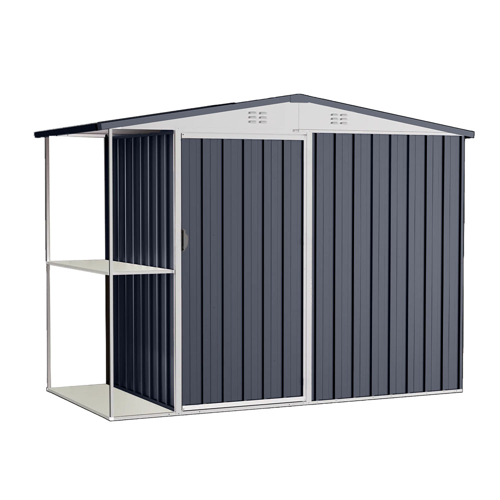 Garden Storage Shed with Rack