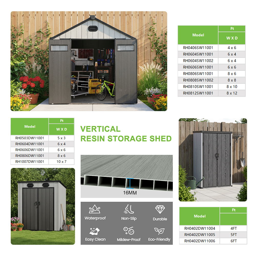 RESIN SHED SIZE
