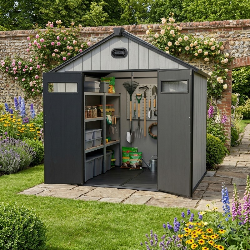 outdoor plastic shed