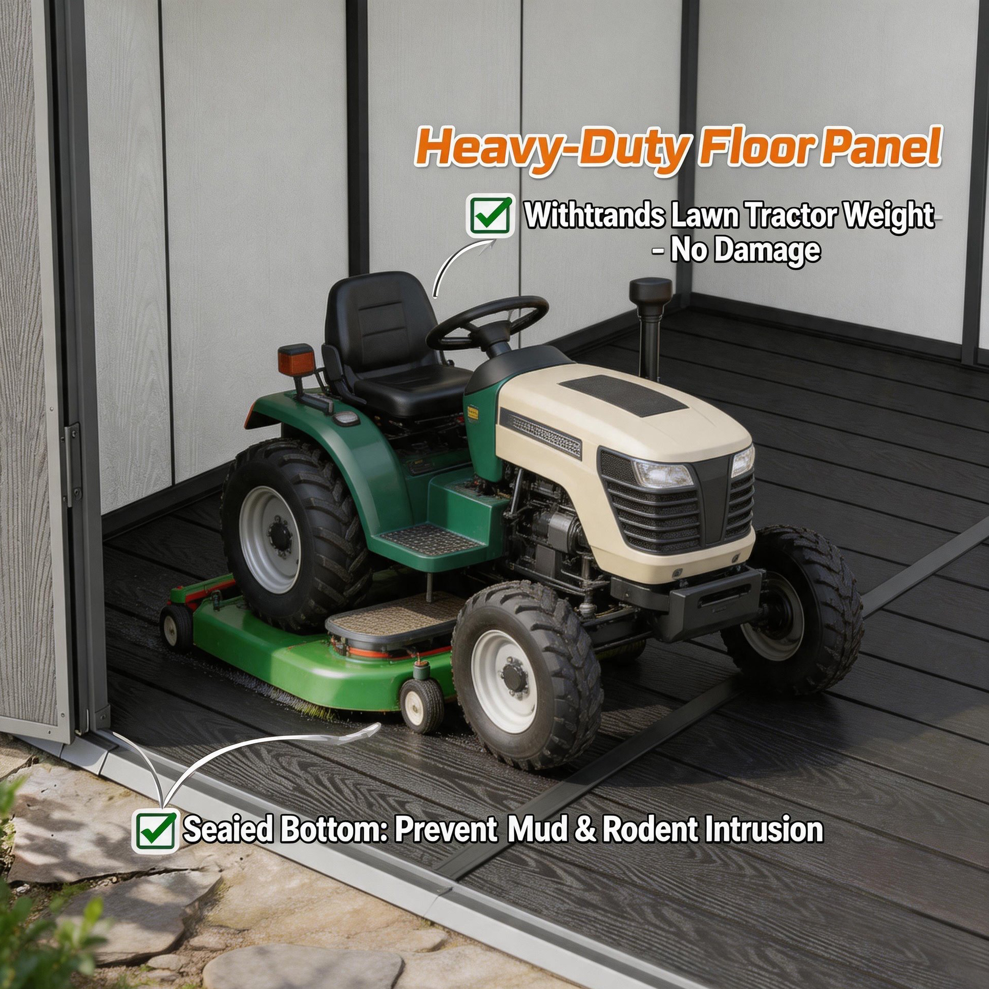 heavy-duty outdoor plastic shed