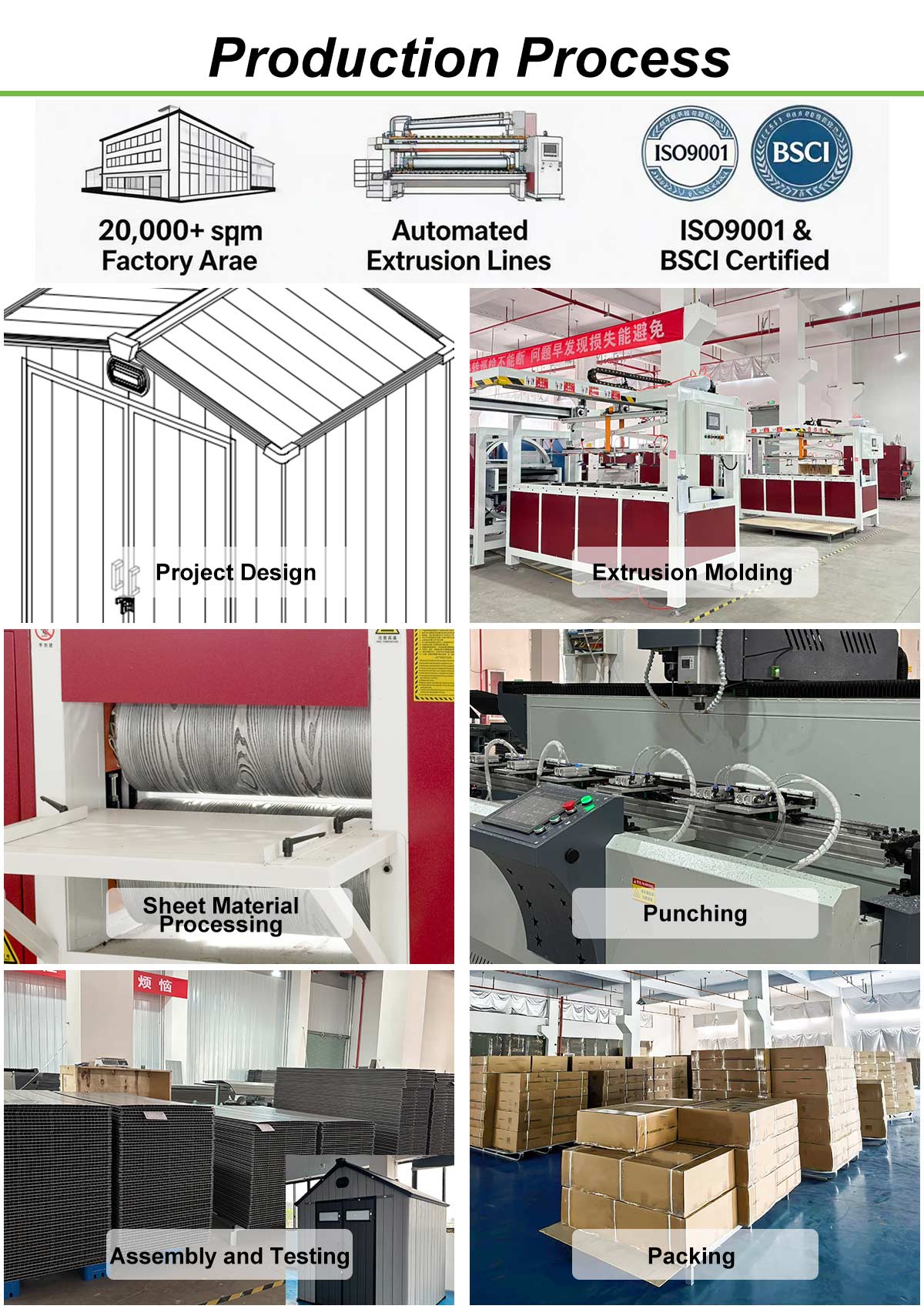 resin storage shed product process