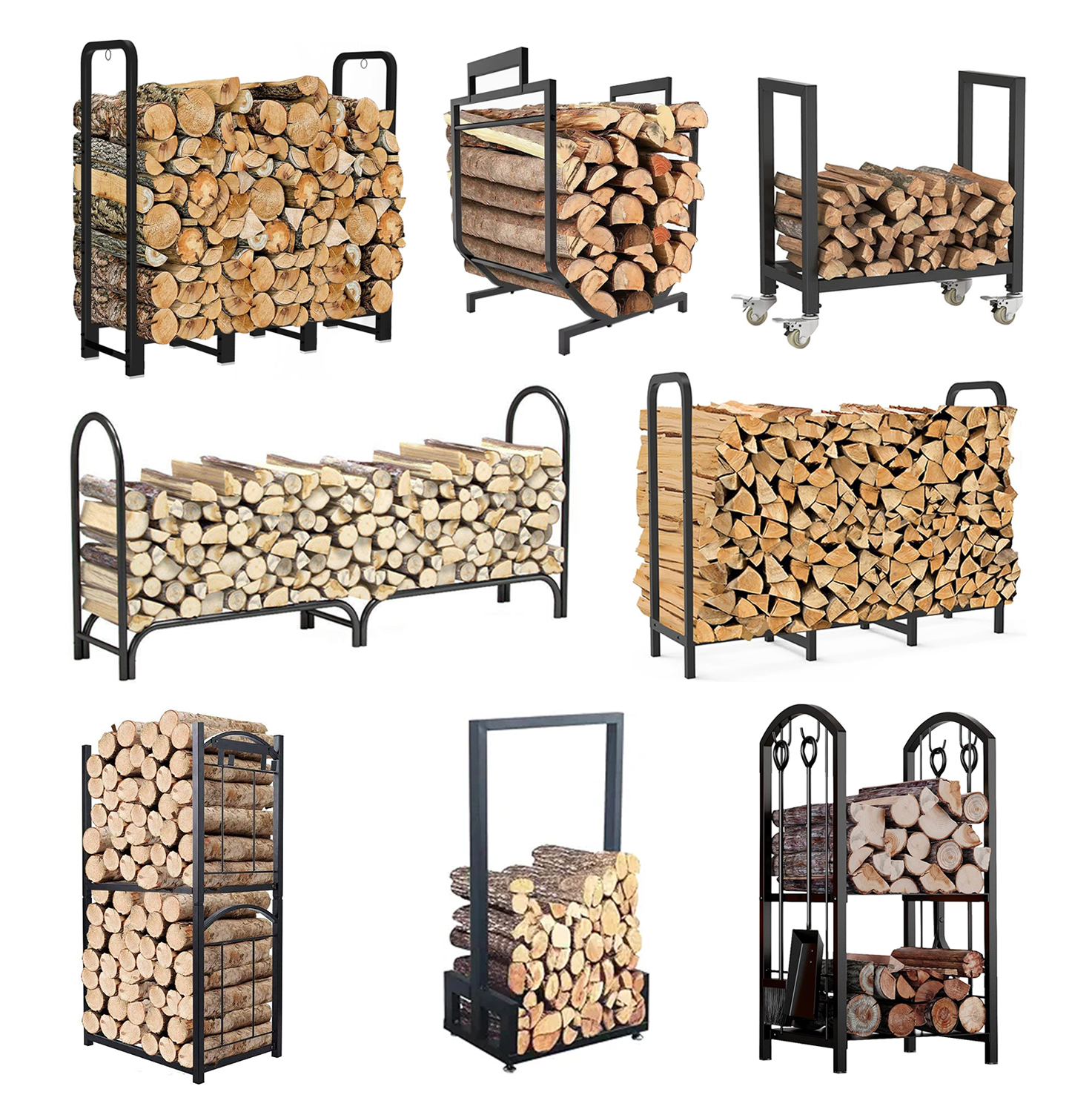 Metal Pile Stacker Firewood Holder