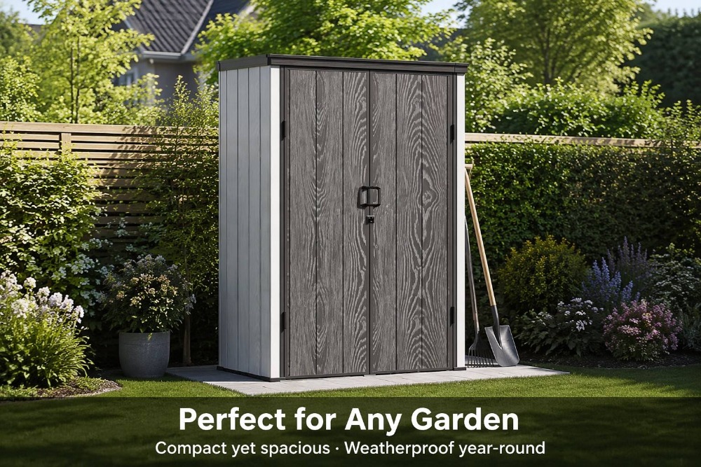 outdoor plastic vertical tool shed2